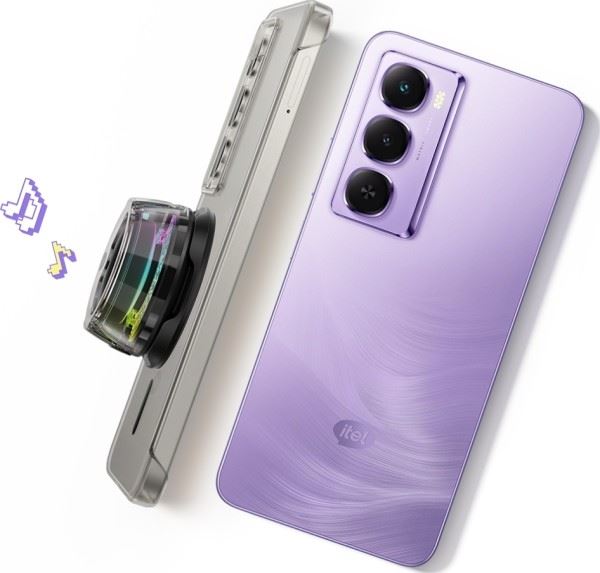 Анонс. Itel City 100. Смартфон с магнитной спинкой, к которой можно прикрепить динамик