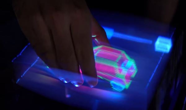 Первый в мире 3D дисплей позволит трогать и перемещать голограммы руками