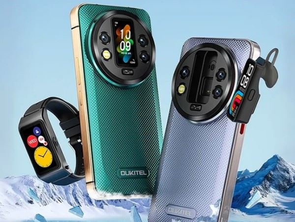 Анонс. Oukitel WP300 - защищённый смартфон как док-станция для умных часов и для... фонарика