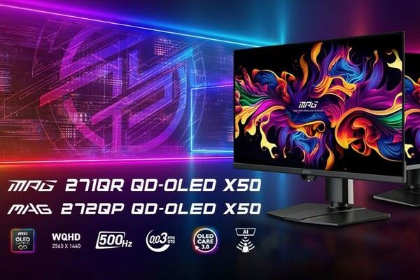 Первые в мире мониторы 2K QD-OLED 500Hz, один из которых умеет следить за людьми. MSI представила MPG 271QR X50 и MAG 272QP