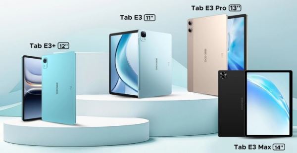 Анонс. Doogee Tab E3, E3+, E3 Pro, E3 Max. От одиннадцати до четырнадцати дюймов