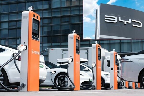 Зарядка с двумя пистолетами сокращает время на 70%. BYD построит ещё 15 000 мегаваттных станций в Китае